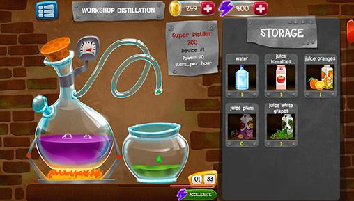 Gameplay of the Alcohol factory simulator for Android phone or tablet.