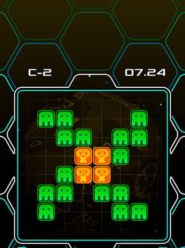 Alien bricks: A logical puzzle and arcade game - Android game screenshots.