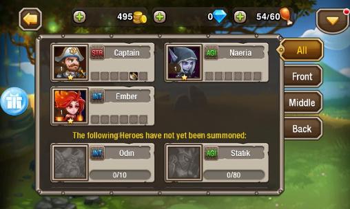 Gameplay of the Allstar heroes for Android phone or tablet.
