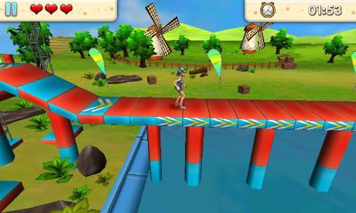 Gameplay of the Amazing run 3D for Android phone or tablet.