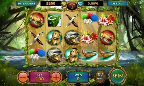 Gameplay of the Amazon wild slots machine for Android phone or tablet.