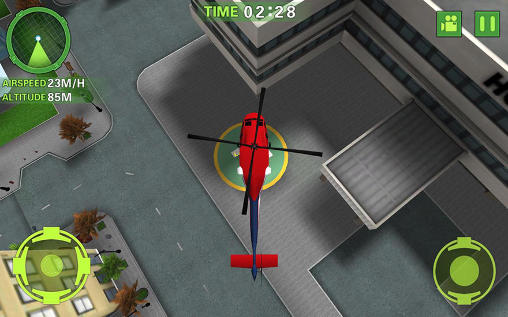 Gameplay of the Ambulance helicopter simulator for Android phone or tablet.