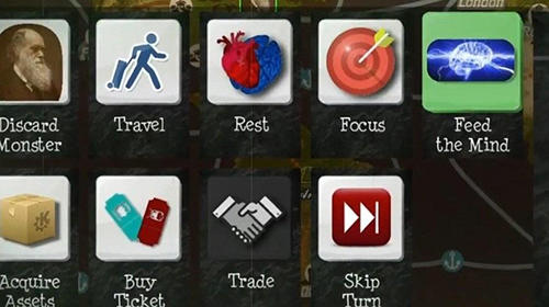 Ancient terror: Lovecraftian strategy board RPG - Android game screenshots.