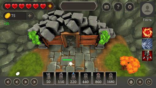 Gameplay of the Ancient towers for Android phone or tablet.