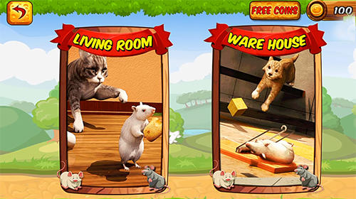 Angry cat vs. mouse 2016 - Android game screenshots.