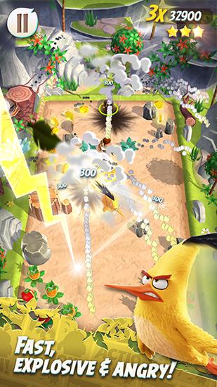 Gameplay of the Angry birds action! for Android phone or tablet.