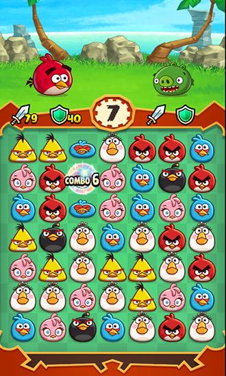 Gameplay of the Angry birds: Fight! for Android phone or tablet.