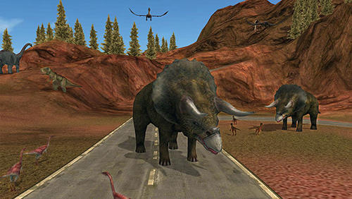 Gameplay of the Angry dinosaur simulator 2017 for Android phone or tablet.