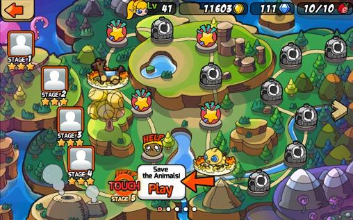 Gameplay of the Animals vs. mutants for Android phone or tablet.