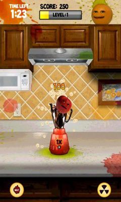 Gameplay of the Annoying Orange. Kitchen Carnage for Android phone or tablet.