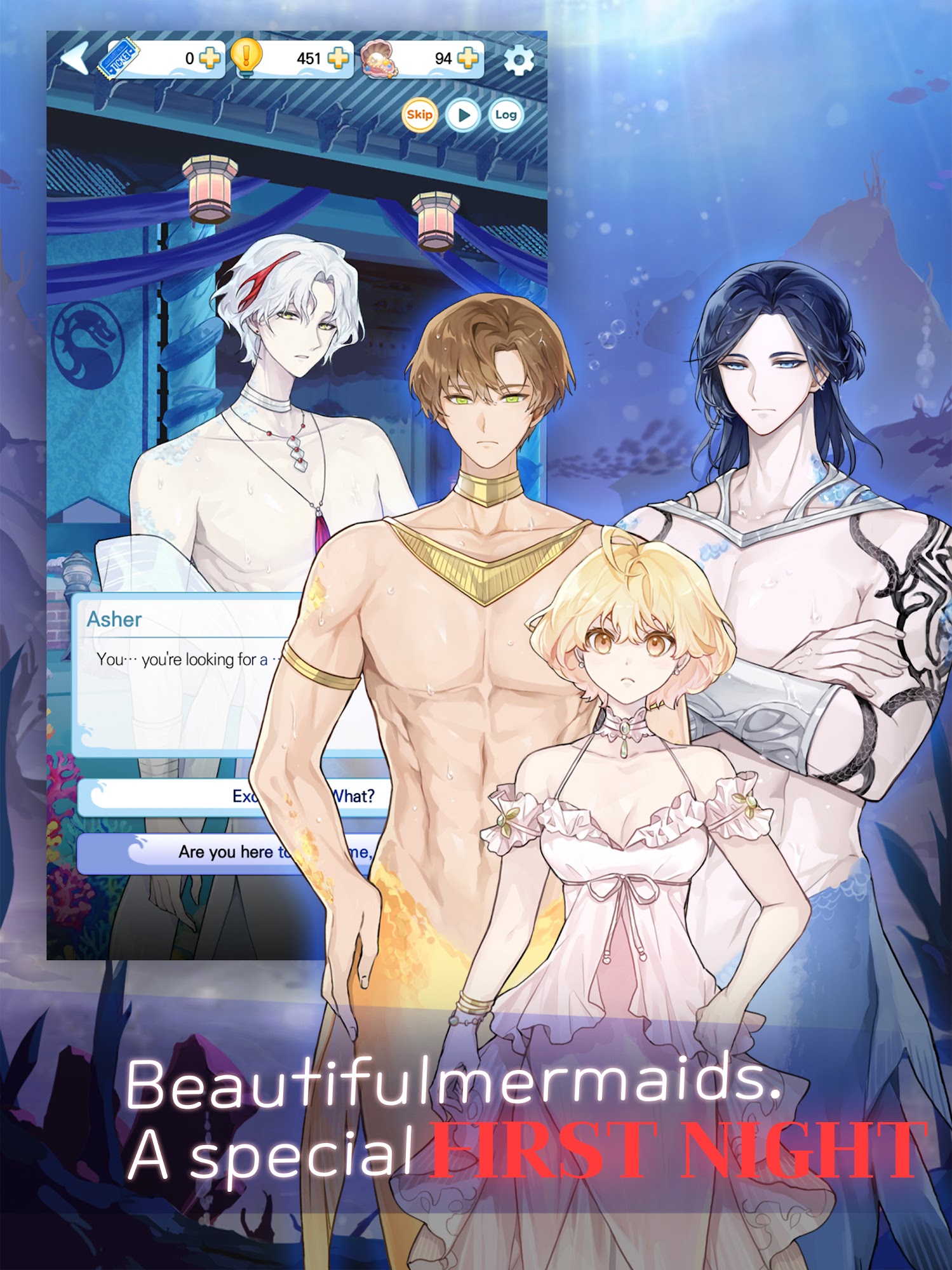 Aqua Romance: Mermaid Otome - Android game screenshots.