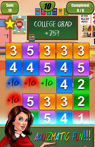 Aquizmatics: Mathematics match puzzle test - Android game screenshots.