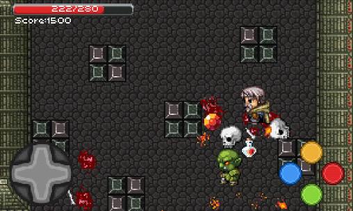 Gameplay of the Arcade pixel dungeon arena for Android phone or tablet.