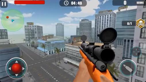 Gameplay of the Army special sniper strike game 3D for Android phone or tablet.