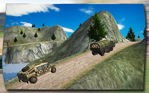 Gameplay of the Army truck driver 3D for Android phone or tablet.
