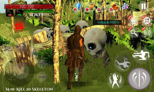Gameplay of the Assassin`s ninja fantom. Saram storm: Hero for Android phone or tablet.