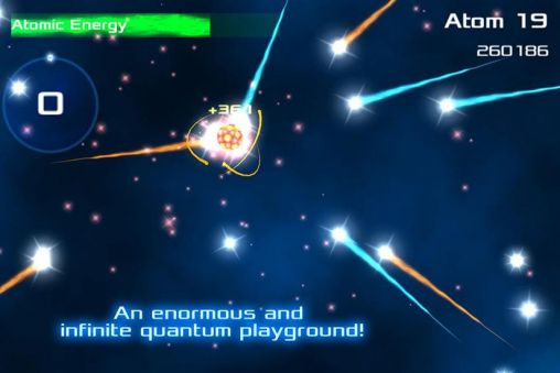 Gameplay of the Atomic fusion: Particle collider for Android phone or tablet.