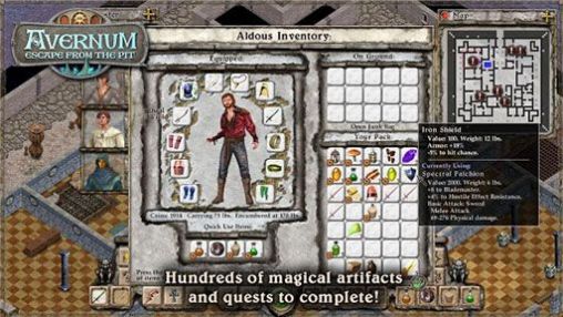 Gameplay of the Avernum: Escape from the pit for Android phone or tablet.