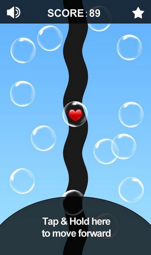 Gameplay of the Avoid the bubble for Android phone or tablet.
