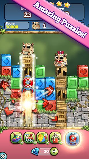 Gameplay of the Baby blocks: Puzzle monsters! for Android phone or tablet.