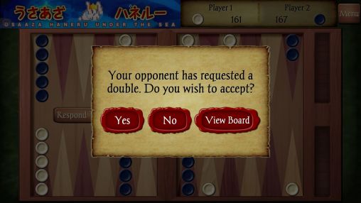 Gameplay of the Backgammon champs for Android phone or tablet.