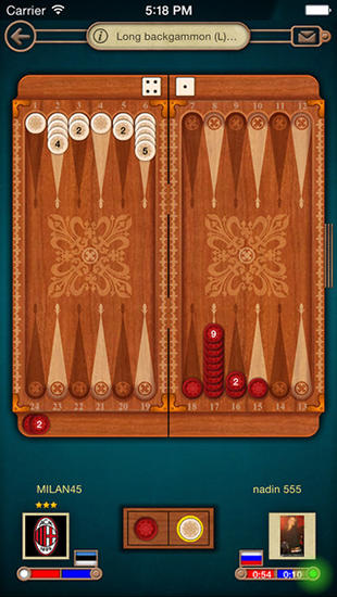 Gameplay of the Backgammon: Live games for Android phone or tablet.