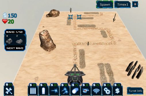 Gameplay of the Base defence: Ground zero for Android phone or tablet.