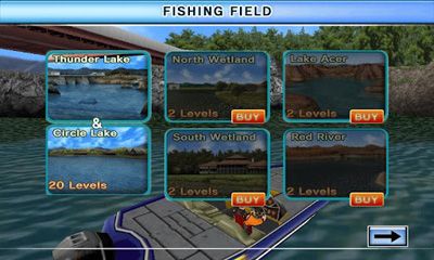 Gameplay of the Bass Fishing 3D on the Boat for Android phone or tablet.
