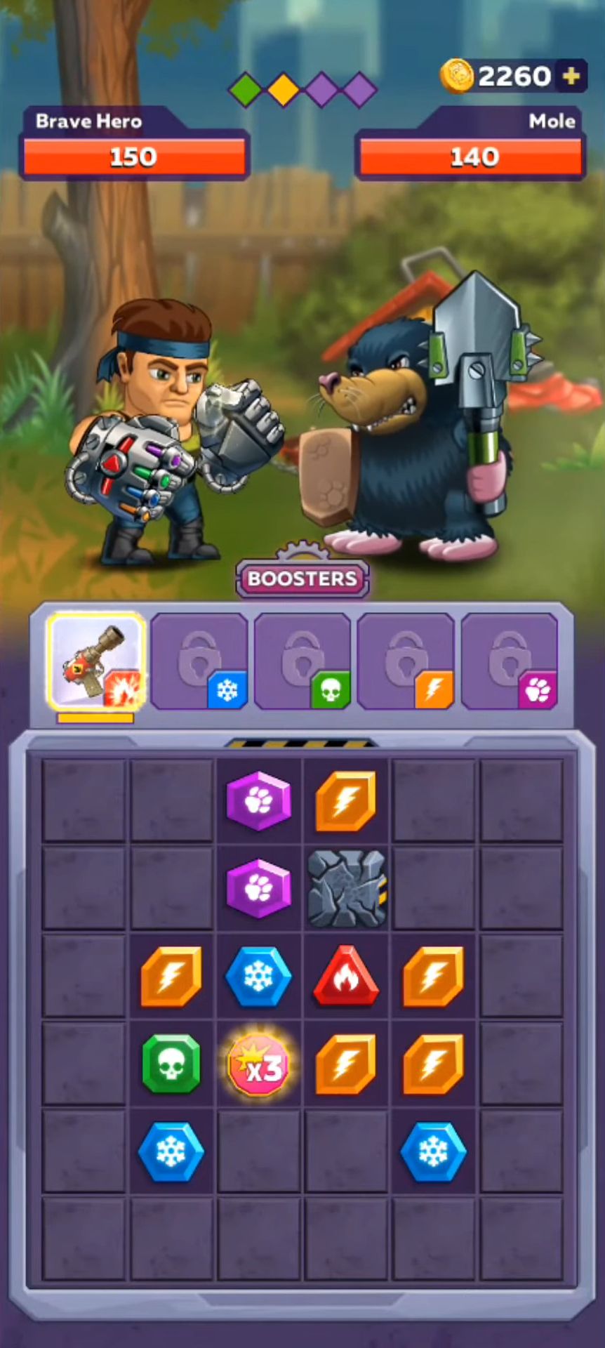 Battle Lines: Puzzle Fighter - Android game screenshots.