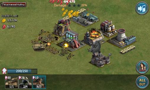 Gameplay of the Battle alert: War of tanks for Android phone or tablet.