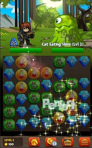 Gameplay of the Battle gems: Adventure quest for Android phone or tablet.