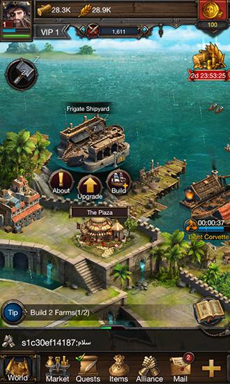 Gameplay of the Battle of pirates: Last ship for Android phone or tablet.