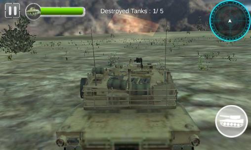 Gameplay of the Battle of tank: War alert for Android phone or tablet.