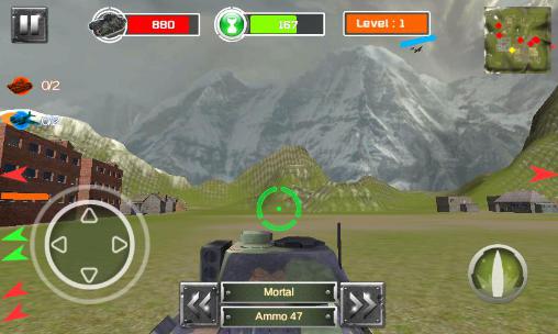 Gameplay of the Battlefield of tanks 3D for Android phone or tablet.
