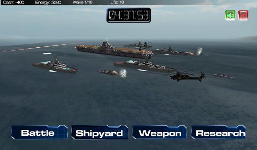 Gameplay of the Battleship: Line of battle 2 for Android phone or tablet.
