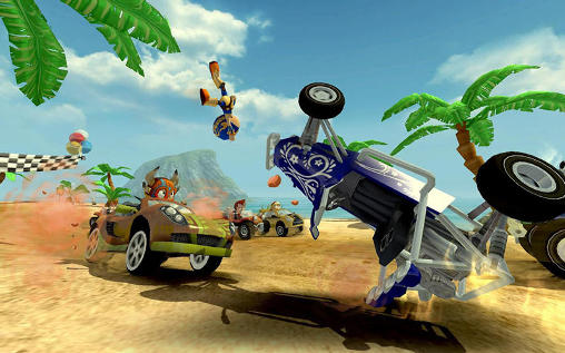 Gameplay of the Beach buggy racing for Android phone or tablet.