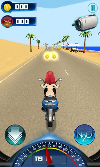 Gameplay of the Beach moto racin for Android phone or tablet.