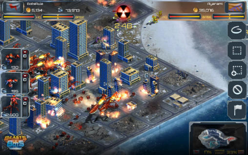 Gameplay of the Beasts vs. bots for Android phone or tablet.