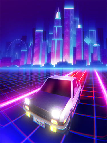 Beat rider: Retrowave race - Android game screenshots.