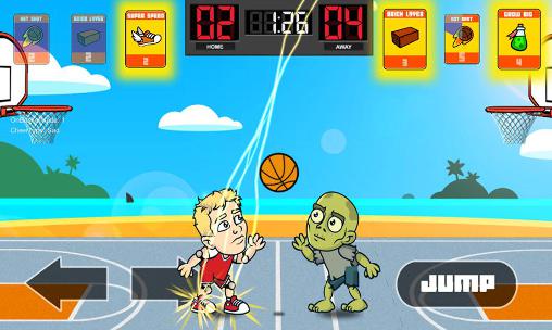 Gameplay of the Big head basketball for Android phone or tablet.