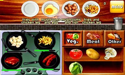 Gameplay of the Bistro Cook for Android phone or tablet.