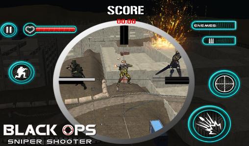 Gameplay of the Black ops: Sniper shooter for Android phone or tablet.