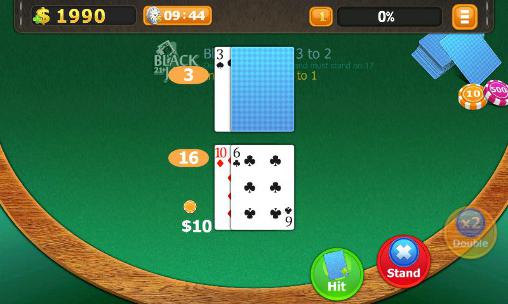 Gameplay of the Blackjack 21: Classic poker games for Android phone or tablet.