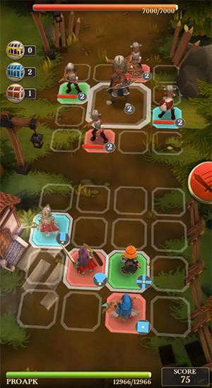 Gameplay of the Blades of revenge: RPG puzzle for Android phone or tablet.