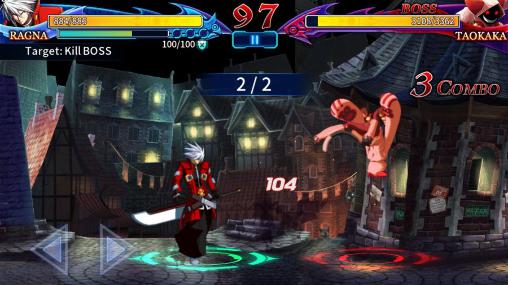 Gameplay of the Blazblue: Revolution reburning. Fighting for Android phone or tablet.