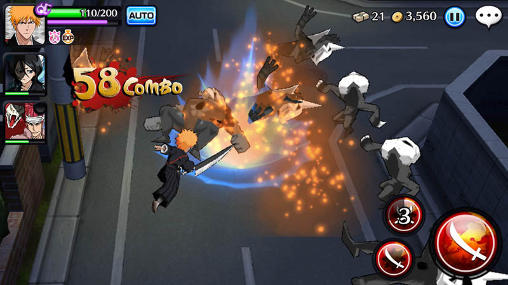 Gameplay of the Bleach: Brave souls for Android phone or tablet.