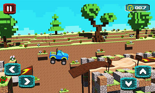 Blocky car stunts: Impossible tracks - Android game screenshots.