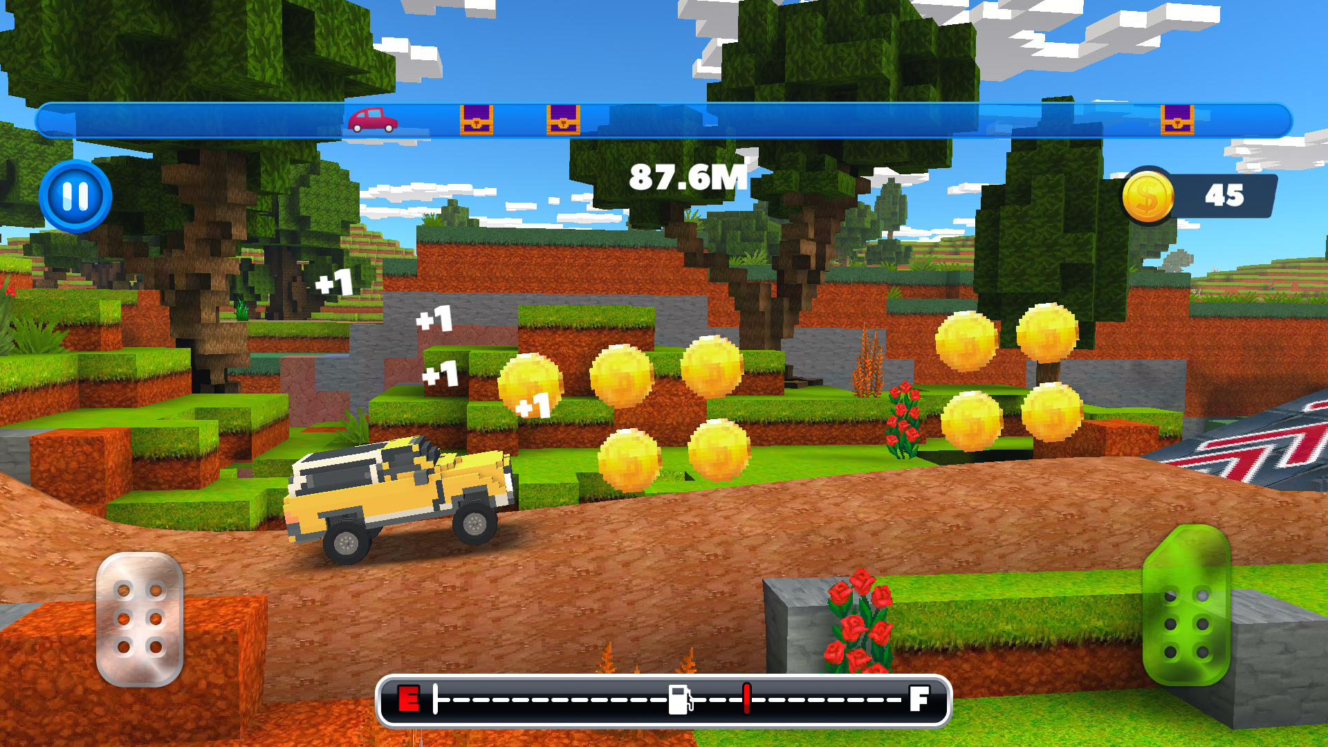 Blocky Rider: Roads Racing - Android game screenshots.