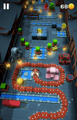 Blocky snakes - Android game screenshots.