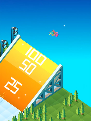 Blocky snowboarding - Android game screenshots.